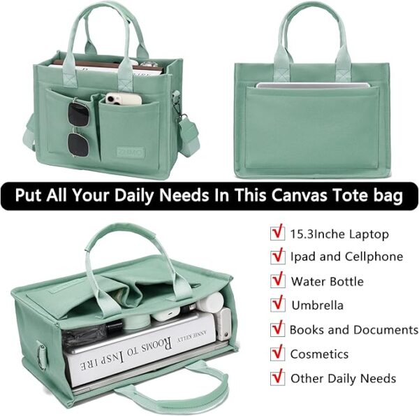 Large Canvas Tote Bag for Women - Image 4