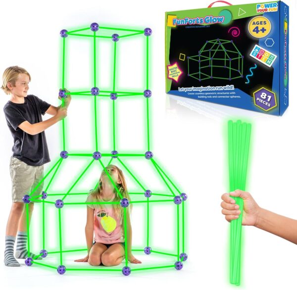 Fun Forts Glow Fort Building Kit for Kids