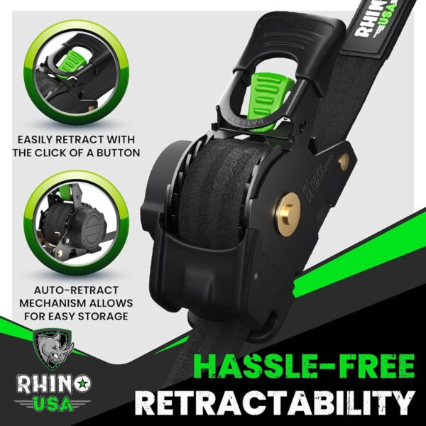 Retractable Ratchet Straps (4-Pack) - Image 3